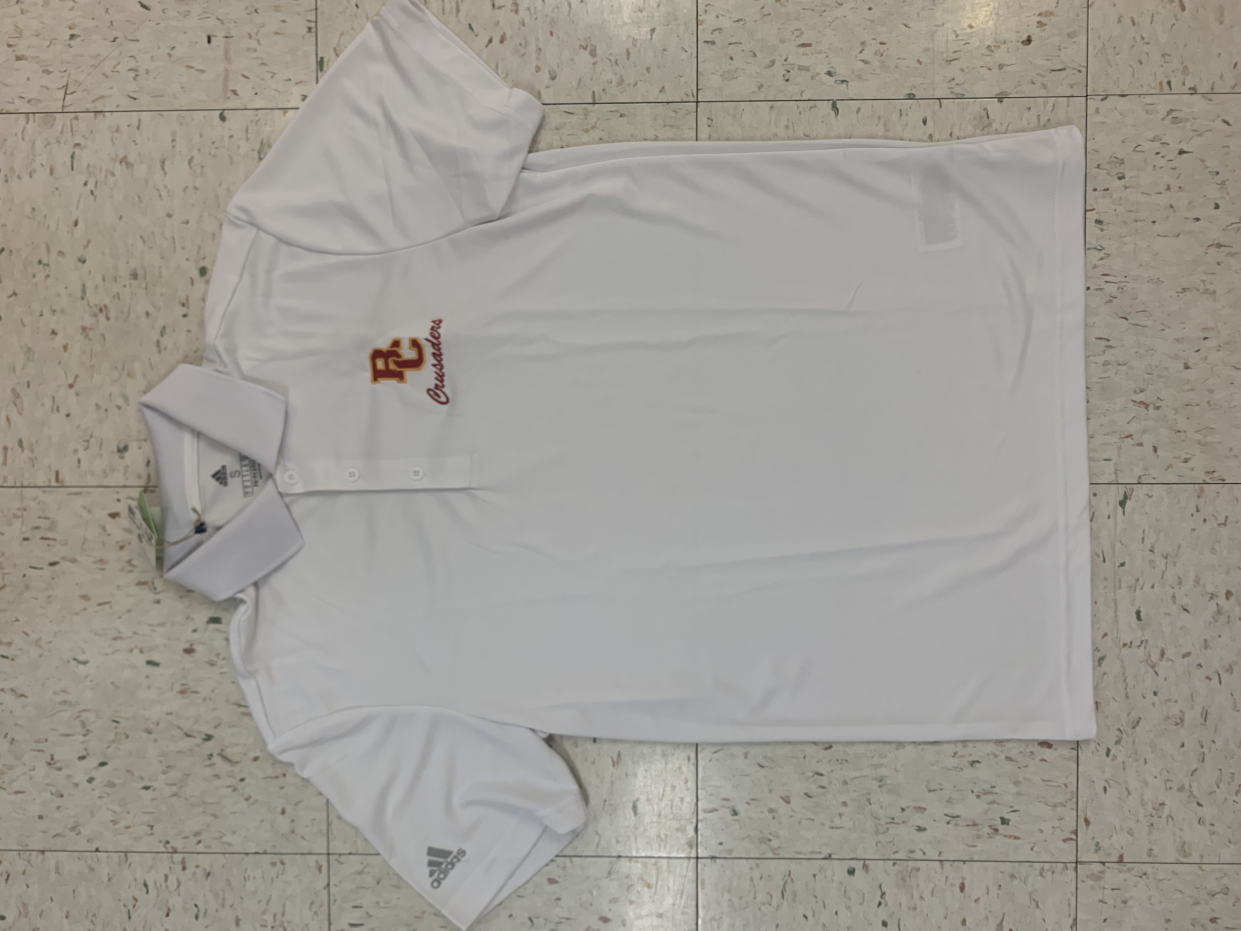 Adidas Dress Code Polo (White) - Bergen Catholic